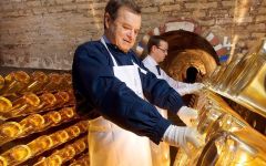 Louis Roederer Preparing bottles of Cristal Winery Image