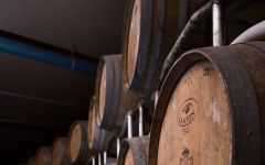 Bisol Barrels in the cellar Winery Image