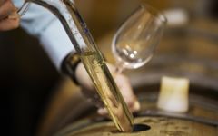 Rutherford Vintners Tasting a barrel sample Winery Image