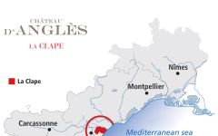 Chateau d'Angles Map of La Clape Languedoc Winery Image