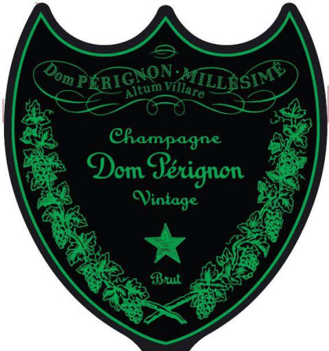 Flat front label of wine