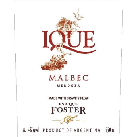 Flat front label of wine