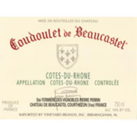 Chateau de Beaucastel Coudoulet Blanc 2008 Front Label