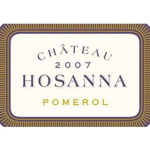 Chateau Hosanna 2007 Front Label