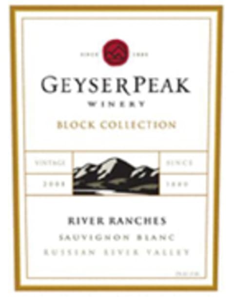 Flat front label of wine