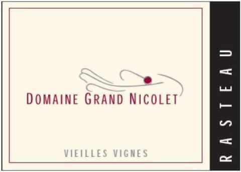 Domaine Grand Nicolet Rasteau Vieilles Vignes 2012 Front Label