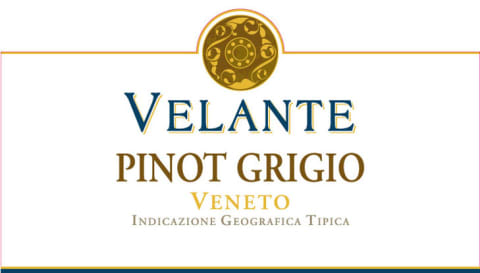 Bertani Velante Pinot Grigio 2009 Front Label