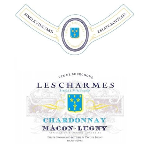 Flat front label of wine