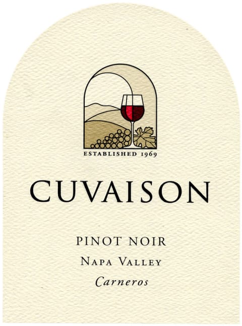 Flat front label of wine