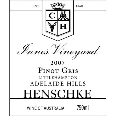 Flat front label of wine