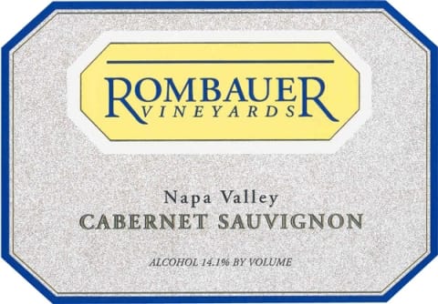 Flat front label of wine