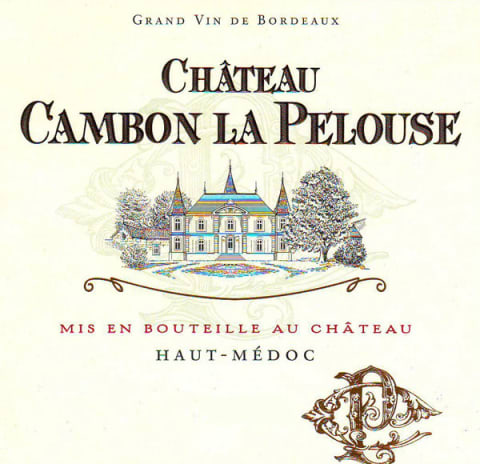 Flat front label of wine