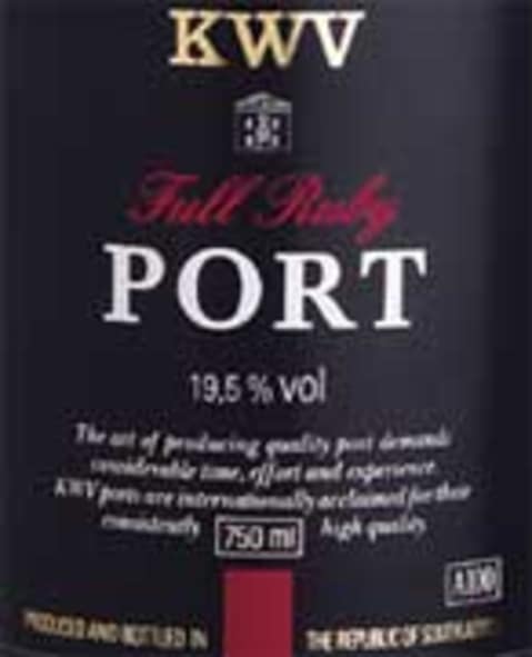 KWV Full Ruby Port | Wine.com