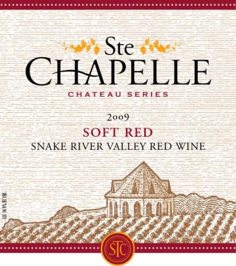 Flat front label of wine