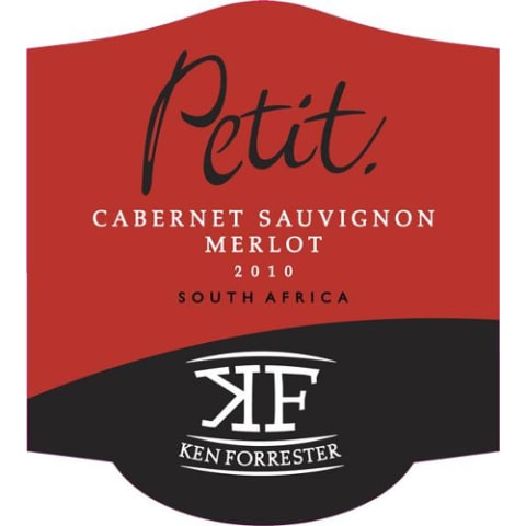 Flat front label of wine