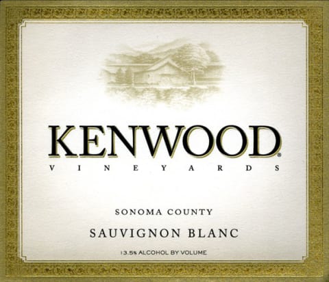 Flat front label of wine