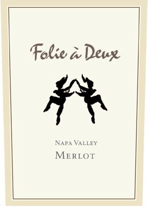 Flat front label of wine