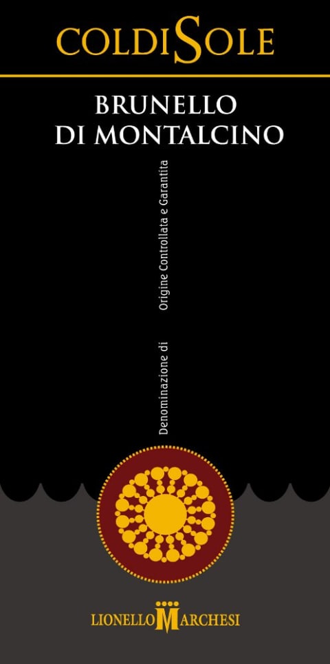 Flat front label of wine