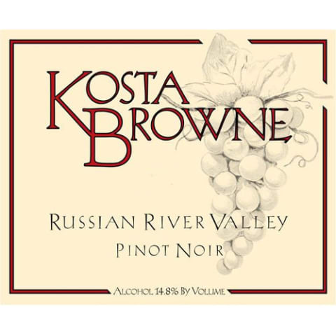 Flat front label of wine