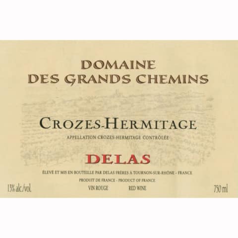 Flat front label of wine