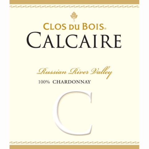 Flat front label of wine