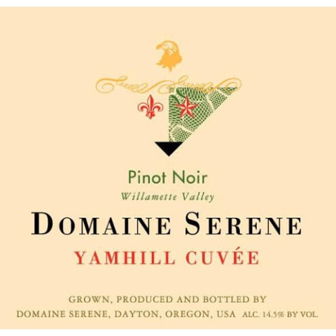 Flat front label of wine