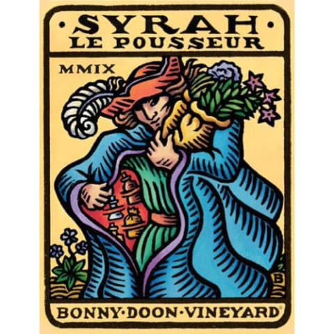 Bonny Doon Le Pousseur Syrah 2009 Front Label