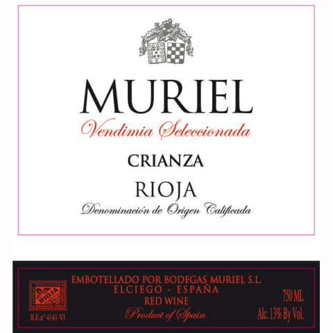 Flat front label of wine