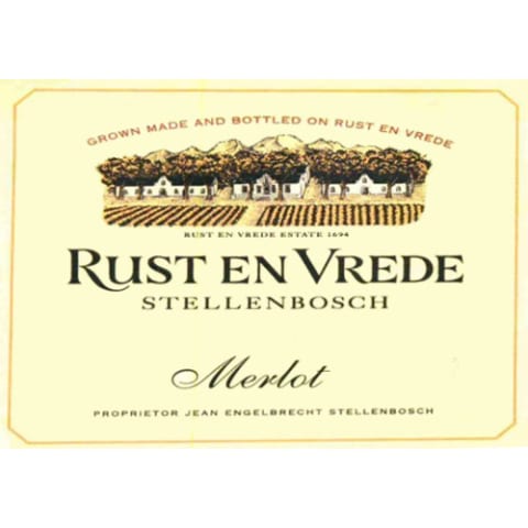 Flat front label of wine