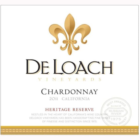 Flat front label of wine
