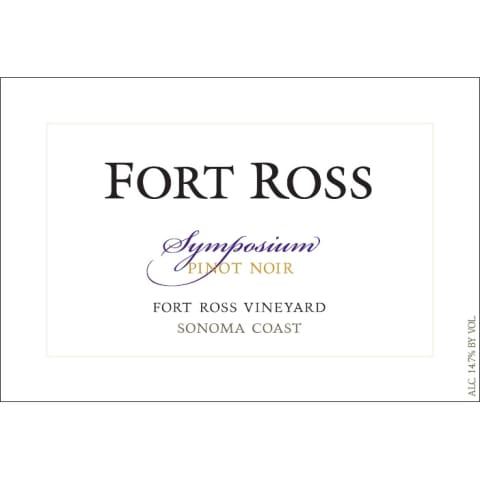 Flat front label of wine