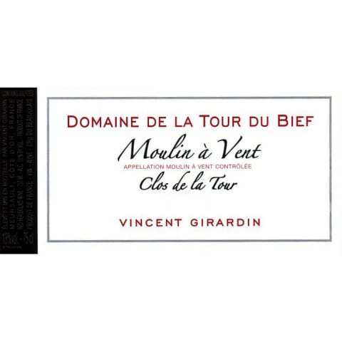 Flat front label of wine