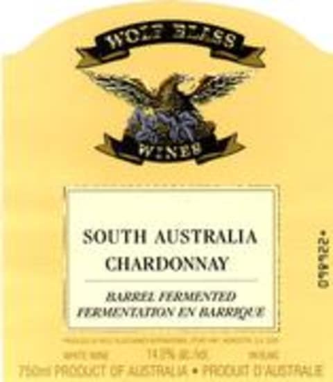 Flat front label of wine
