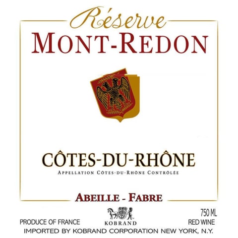 Chateau Mont Redon Cotes du Rhone Reserve 2012 Front Label