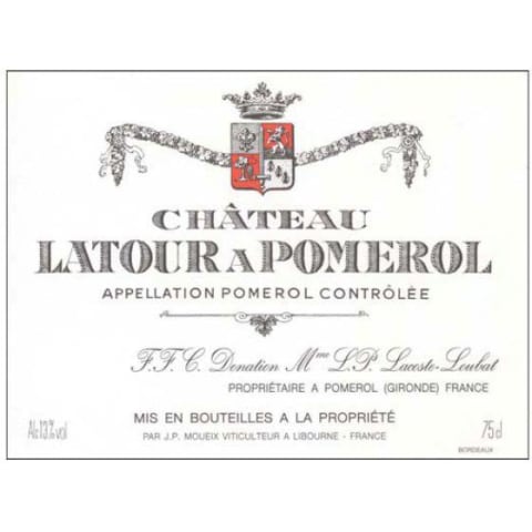 Flat front label of wine
