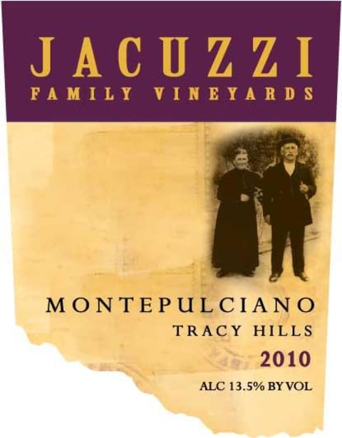 Flat front label of wine