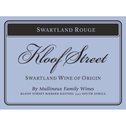 Flat front label of wine
