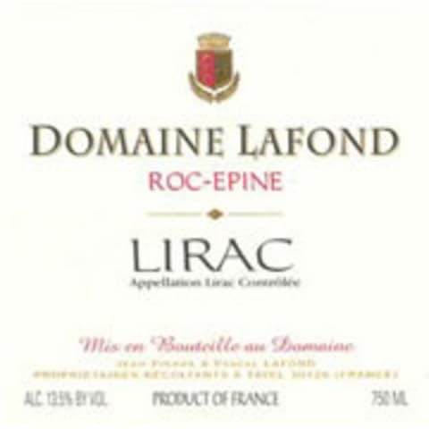 Flat front label of wine