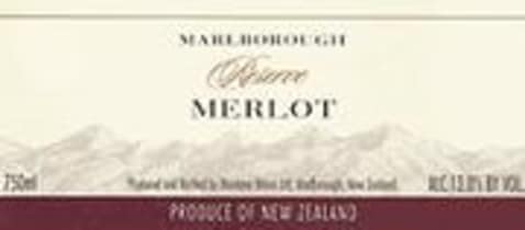 Flat front label of wine