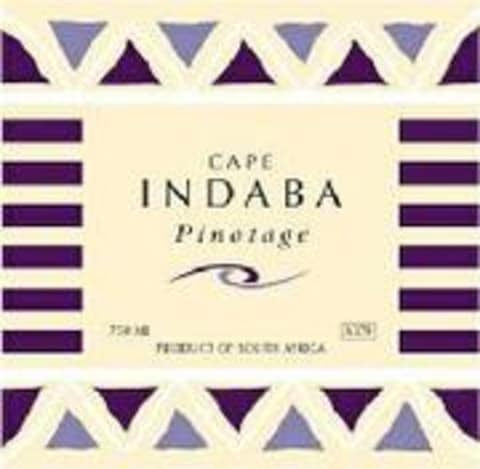 Indaba Pinotage 1998 Front Label