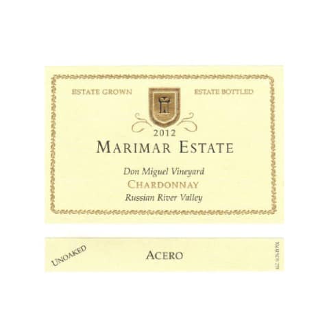 Flat front label of wine