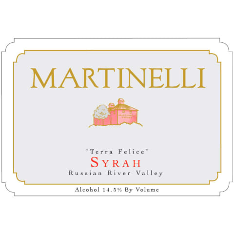 Flat front label of wine