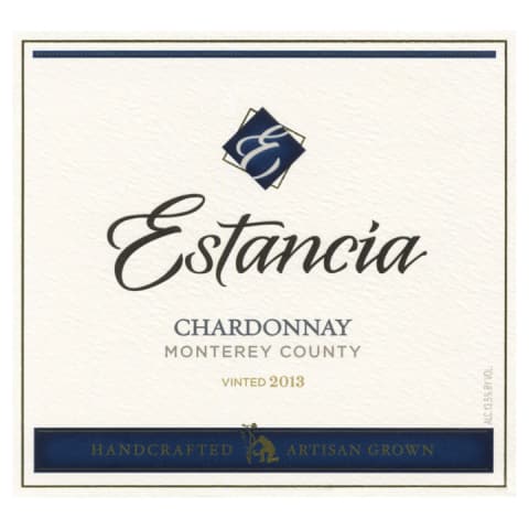 Flat front label of wine
