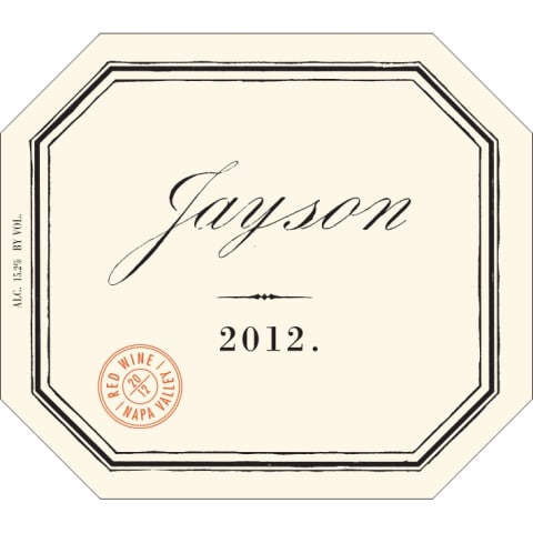 Flat front label of wine
