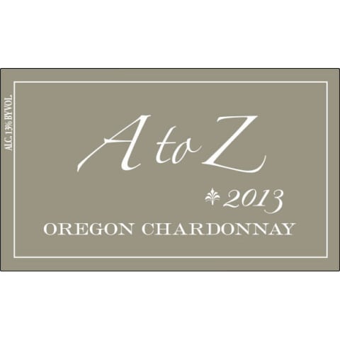 A to Z Chardonnay 2013 Front Label