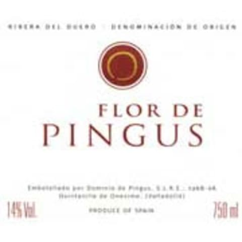 Flat front label of wine
