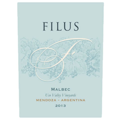 Flat front label of wine