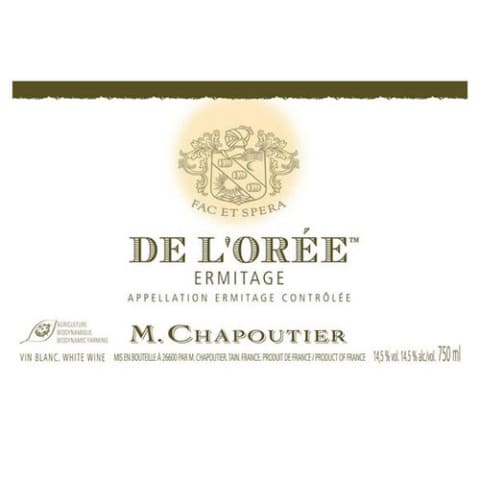 M. Chapoutier Ermitage de l'Oree Blanc (1.5 Liter Magnum) 2012 Front Label