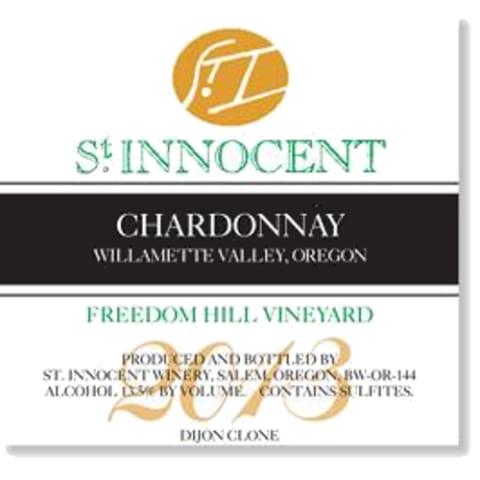 Flat front label of wine