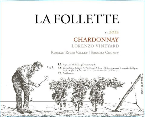 La Follette Lorenzo Vineyard Chardonnay 2012 Front Label